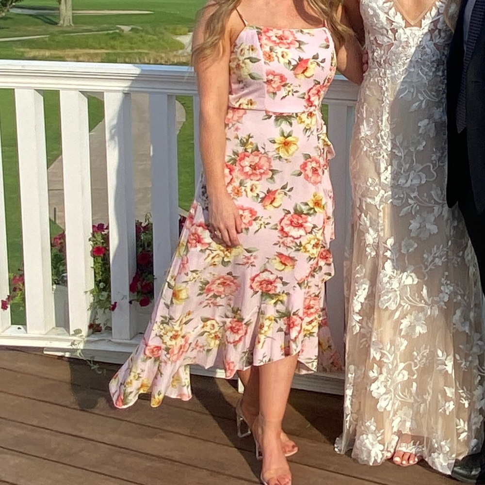 Emerald Sundae Pink floral Maxi dress